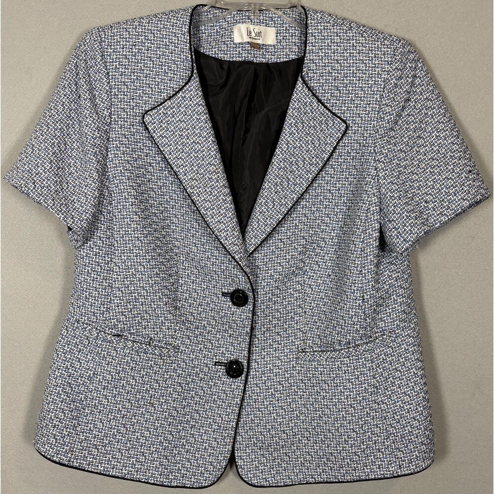 Le Suit Blazer Womens 16W Button Front Old Money Career Business Jacket